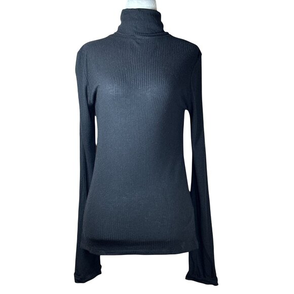 Loulou Studio Gallinara Top in Black X-Small New Womens Long Sleeve Turtleneck - Picture 5 of 15